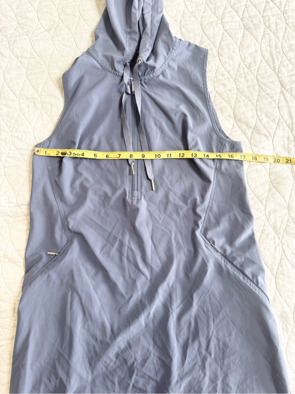 Calvin Klein Sport Dress M Sleeveless Zip Up Hooded Tennis Athletic Preppy Grey - Picture 10 of 14